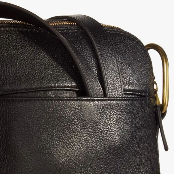 Fossil Crossbody Bag Women's Small Black Cream Animal Leopard Print Structured - Picture 4 of 13